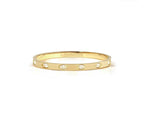 029526/020 NOMINATION STEEL SATIN GOLD FINISH WHT CZ MEDIUM SIZE PRETTY BANGLE
