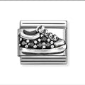 330327/18 NOMINATION BLACK CZ SILVER SNEEKER CHARM