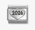 330101/97 NOMINATION HEART 2026 SILVER CHARM- OXID SYMBOL