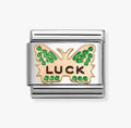 430202/48 NOMINATION ROSE GOLD GREEN BUTTERFLY LUCK CHARM - SYMBOLS