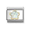 030615/010 NOMINATION WHITE CZ FLOWER CHARM - CZ FACET