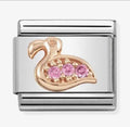 430305/29 NOM ROSE GOLD FLAMINGO PINK CZ