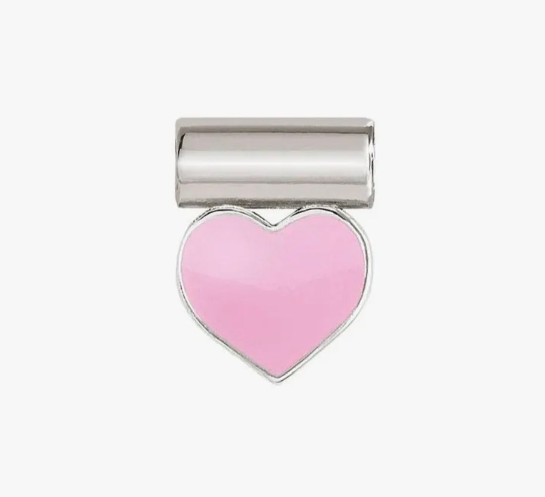 147118/001 NOM SEIMIA SILVER ENAMEL ROSE HEART SYMBOLS