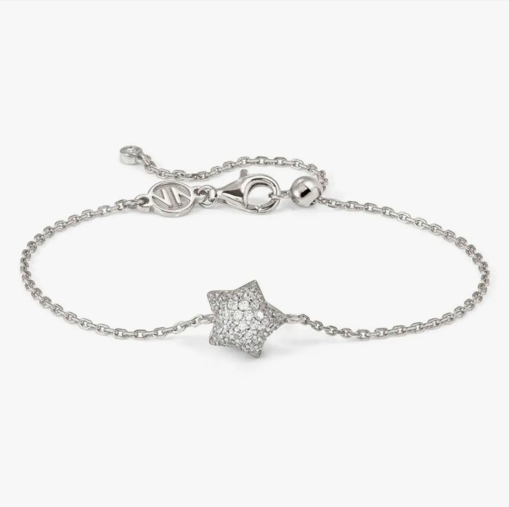 242701/007 Life Poetry Silver Pave CZ Single Star Bracelet