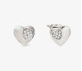 242304/004 Petit Sparkle Silver & Zirconia Heart Earrings