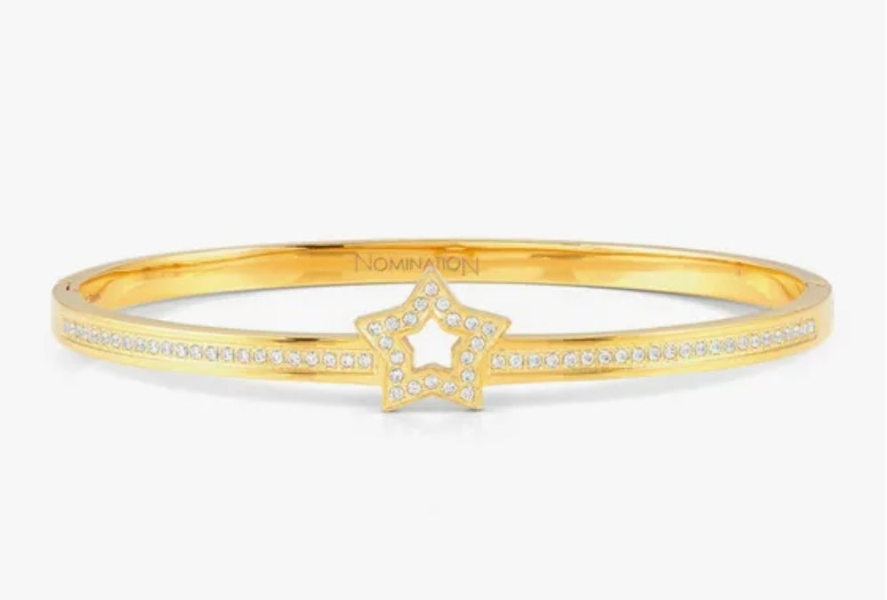 029501/009 NOM SS GP STAR WHT CZ SML - PRETTY BANGLES