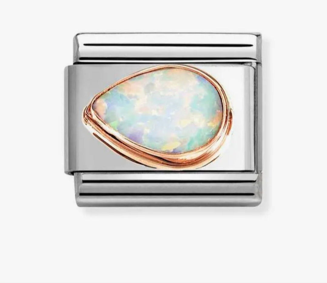 430513/07 NOMINATION WHT OPAL DROP LEFT - STONES