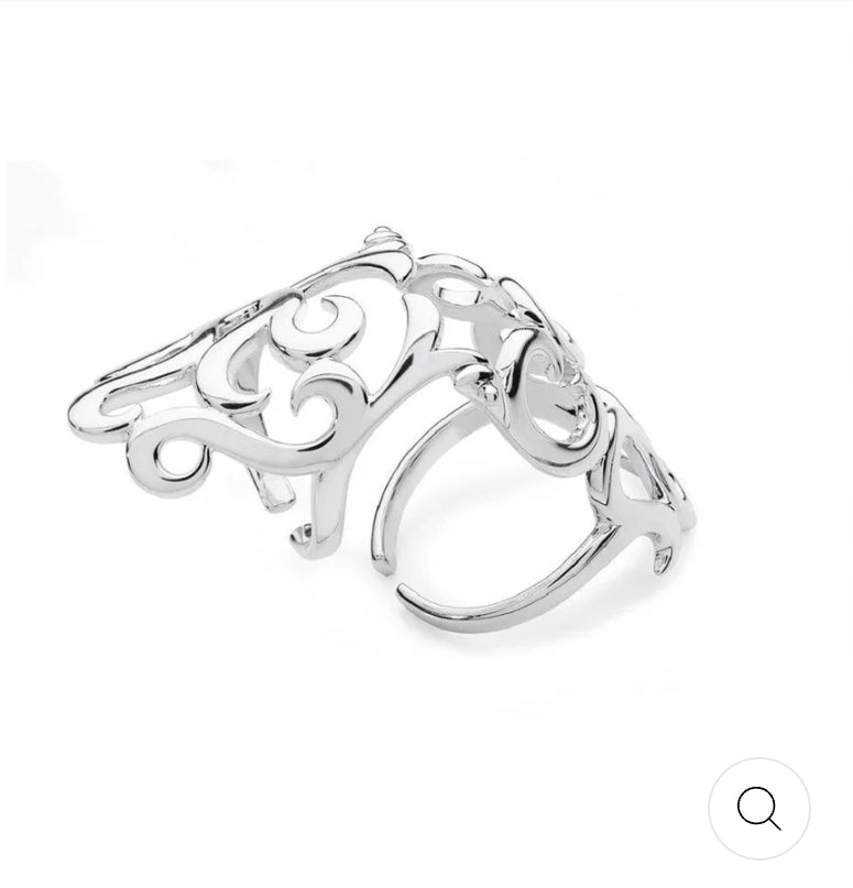 ELR3 LADIES SILVER ELEMENT ARMOUR RING