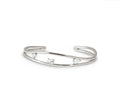 242818/010 My Rebel Art Silver CZ Wave Cuff Bangle