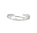 242818/010 My Rebel Art Silver CZ Wave Cuff Bangle