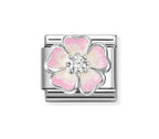 330321/17 NOMINATION SILVER CZ PNK & WHITE SHADED BLOSSOM CHARM