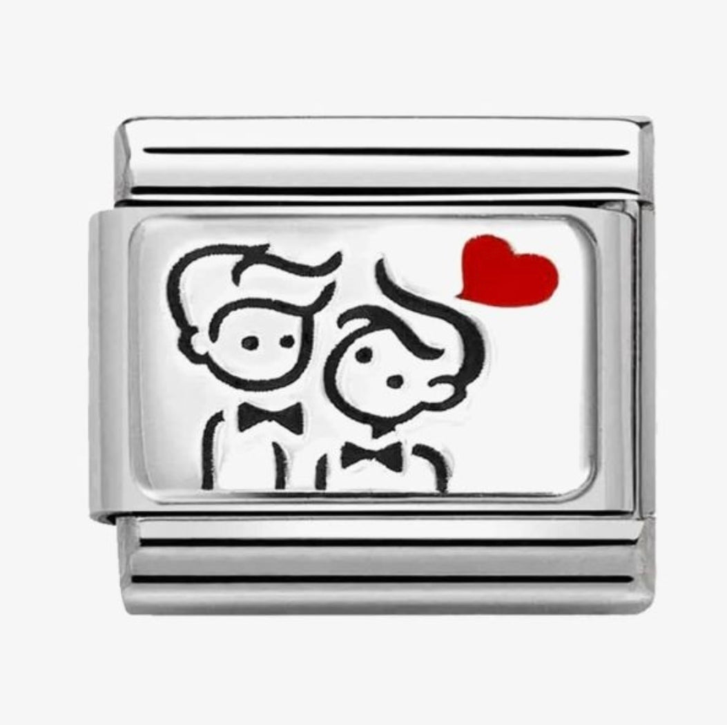 330208/57 NOM SILV 2 MEN - PLTE SYMBOL