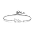 028025/007 SS MILLELUCI SILVER SS CZ SOUL SISTER TOGGLE BRACELET