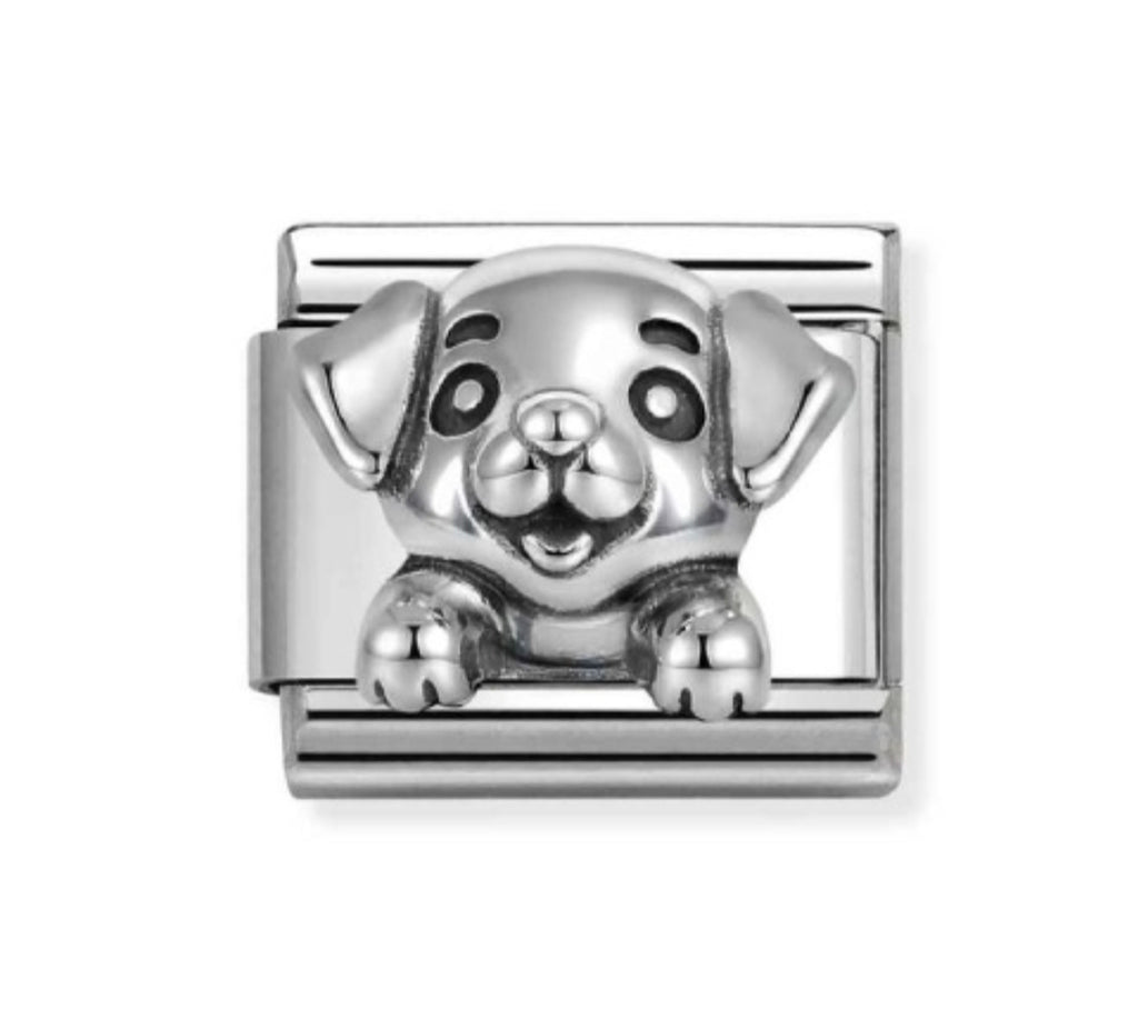 330114/17 NOMINATION SILVER DOG NEW CHARM