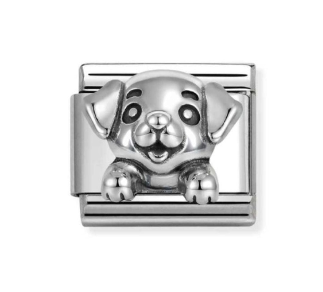 330114/17 NOMINATION SILVER DOG NEW CHARM