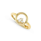 242600/044 NOMINATION SILVER GOLD PLATE WHT CZ SET OPEN CIRCLE RING - DREAM BEATS