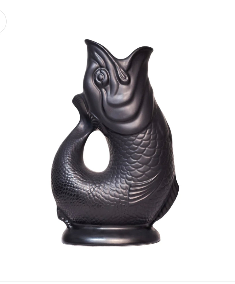 MATT BLK GLUGGLE JUG FISH EXTRA LRGE