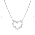 149885/031 NOMINATION SILVER WHT CZ HEART NECKLET - COLOR WAVE