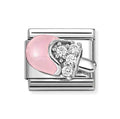 330328/20 NOMINATION SILVER CZ PAVE PINK ICE CREAM CHARM