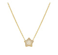 242704/009 Life Poetry Silver Gold Plate Pave CZ Single Star Necklet