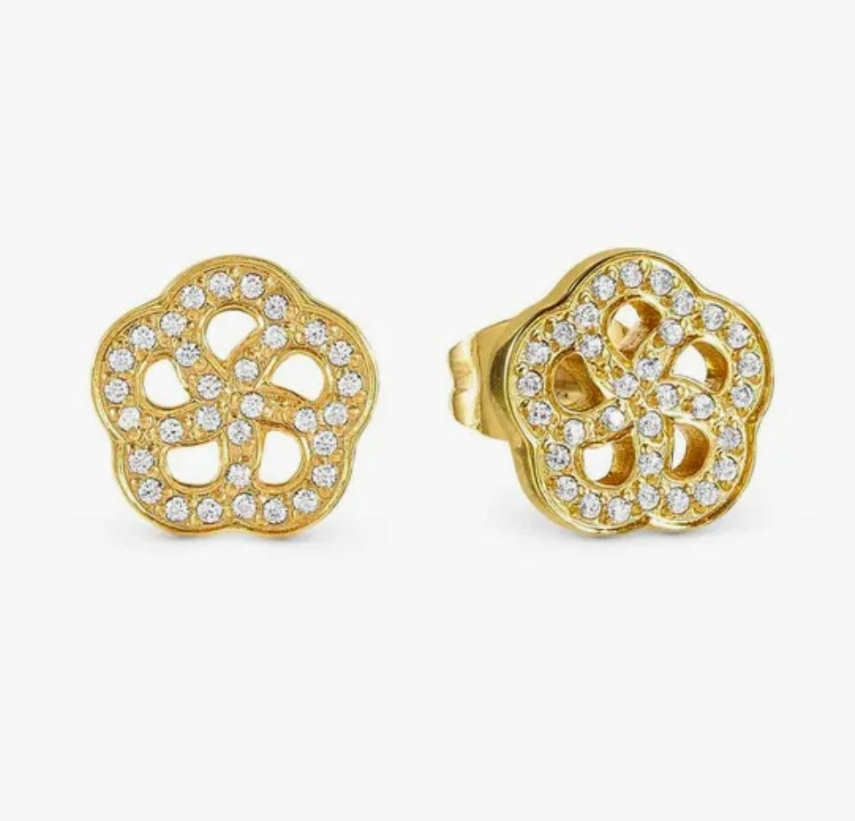 134008/059 NOM SS GP CZ FLOWER STUD ERS - DAMORE