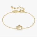 242300/009 Petit Sparkle Gold Plated & Zirconia Star Bracelet