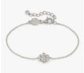 242300/010 Petit Sparkle Silver & Zirconia Clover Bracelet