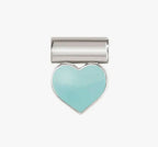 147118/002 NOM SEIMIA SILVER ENAMEL GREEN HEART SYMBOLS