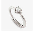 241700/004 SILV CZ HEART SHAPE SOLITAIRE RING - COSMICLOVE