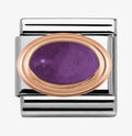430502/02 NOM ROSE GOLD OVAL AMETHYST STONE
