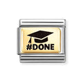 030166/74 NOMINATION # DONE GRADUATION CAP CHARM