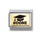 030166/74 NOMINATION # DONE GRADUATION CAP CHARM