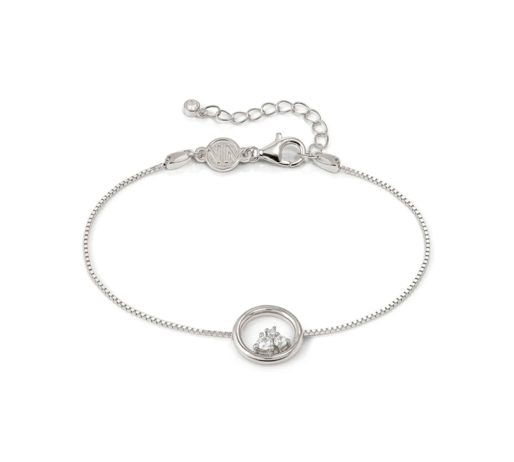 242601/043 NOMINATION SILVER WHT CZ SET CIRCULAR DESIGN BRACELET - DREAM BEATS