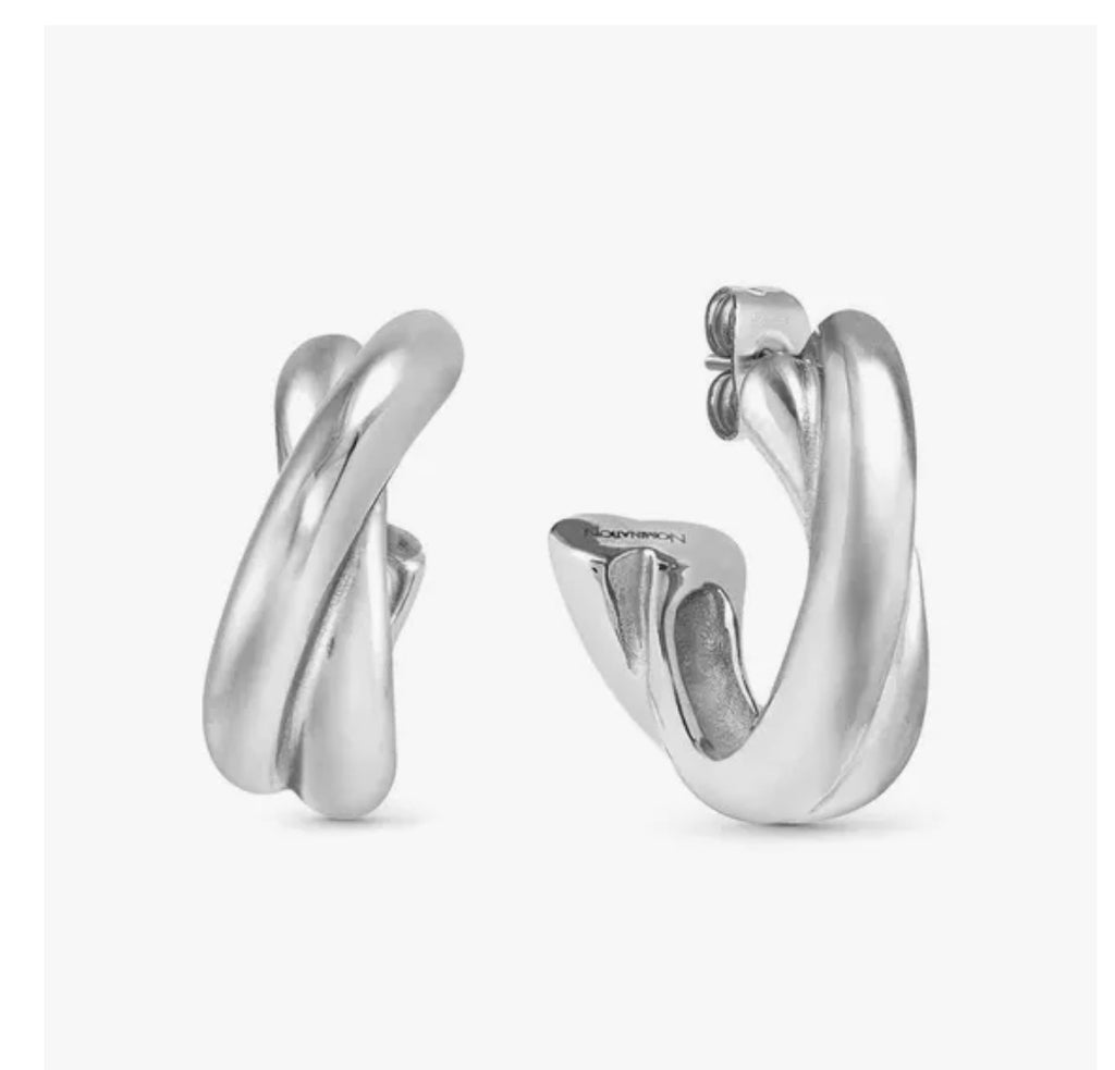 Nomination Ecclettica Silver Coloured Steel Hoop Earrings
