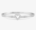 029501/004 NOM SS HEART WHT CZ SML - PRETTY BANGLES