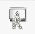 331818/11 Nomination Silver Shine CZ Drop Initial K