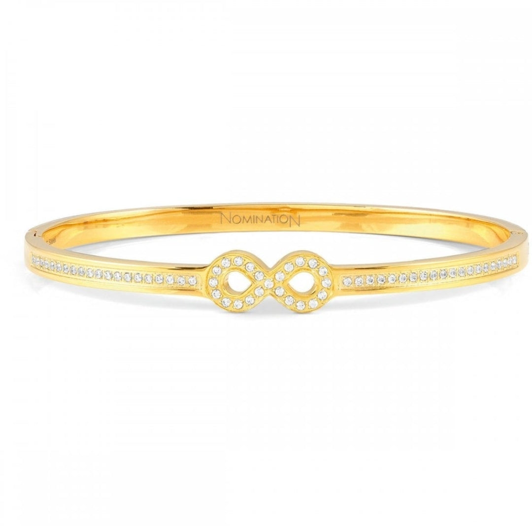 029502/067 NOM SS GP INFINITY WHT CZ LRG - PRETTY BANGLES