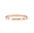 029529/044 NOMINATION STEEL ROSE FINISH PINK CZ HEART MEDIUM SIZE PRETTY BANGLE