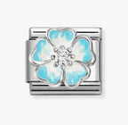330321/16 NOMINATION SILVER CZ BLUE & WHITE SHADED BLOSSOM CHARM