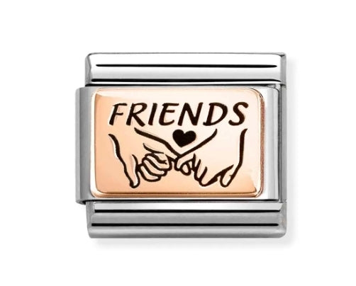 430111/33 NOMINATION FRIENDS HANDS ROSE GOLD CHARM - PLATES