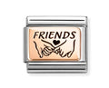 430111/33 NOMINATION FRIENDS HANDS ROSE GOLD CHARM - PLATES