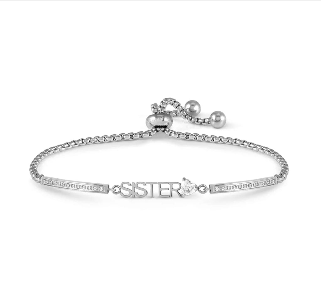 028025/008 SS MILLELUCI SILVER SS CZ SISTER TOGGLE BRACELET