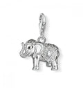 T SABO SILVER ELEPHANT CHARM