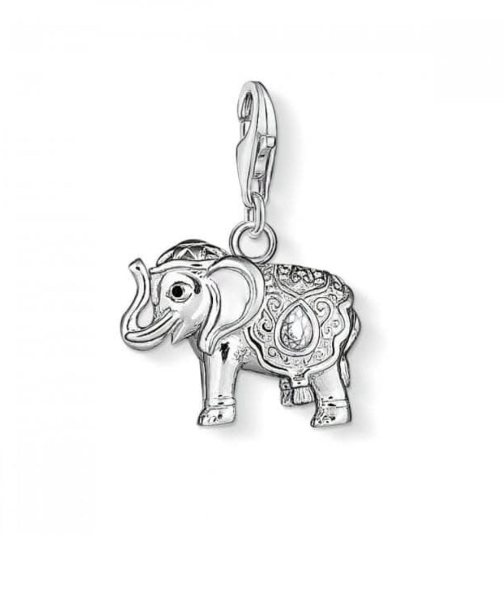 T SABO SILVER ELEPHANT CHARM