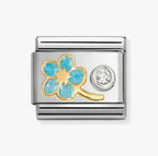 630302/09 NOMINATION GOLD FORGET ME KNOT & WHT CZ ST - SYMBOLS