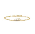 242803/012 My Rebel Art Silver Gold Plated CZ Trilogy set Bar Bracelet