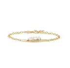 242803/012 My Rebel Art Silver Gold Plated CZ Trilogy set Bar Bracelet