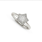 242700/007 NOMINATION SILVER WHT CZ SET PAVE STAR RING - LIFEPOETRY