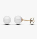 9CT YG 6MM CULTURED PEARL BALL STUD EARRINGS