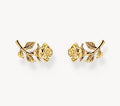 THOMAS SABO SILVER GOLD COLOUR ROSE STUD EARRINGS